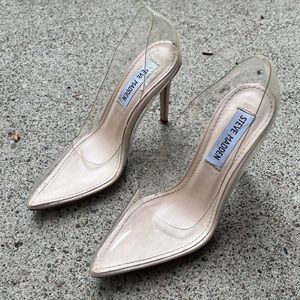 Steve Madden Clear Cinderella Heels “Vegas Pump”